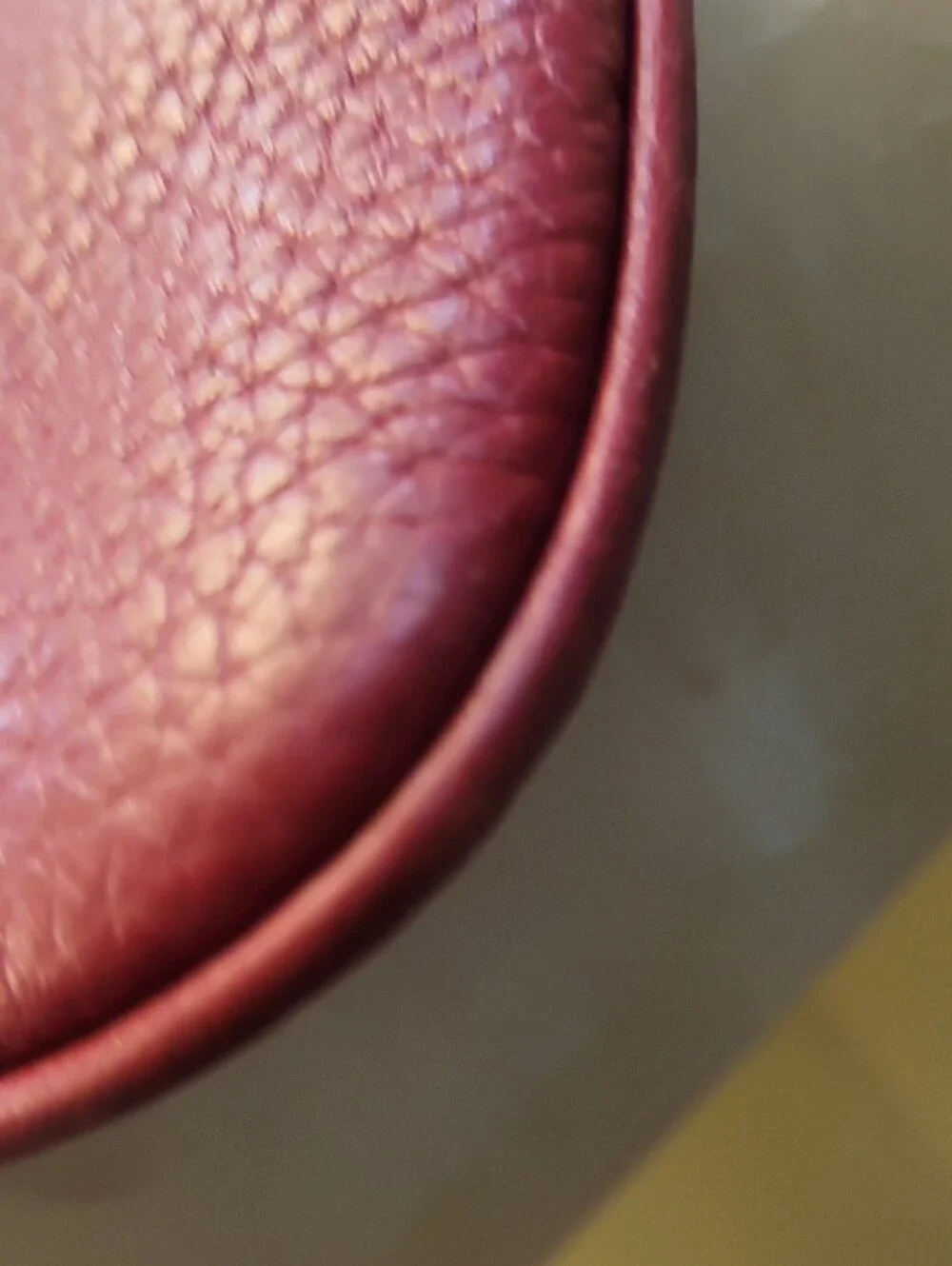 Michael Kors Cherry Pebbled Leather Clutch With Gold Hardware